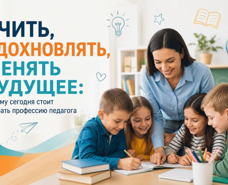 УЧИТЬ, ВДОХНОВЛЯТЬ, МЕНЯТЬ БУДУЩЕЕ: почему сегодня стоит выбрать профессию педагога