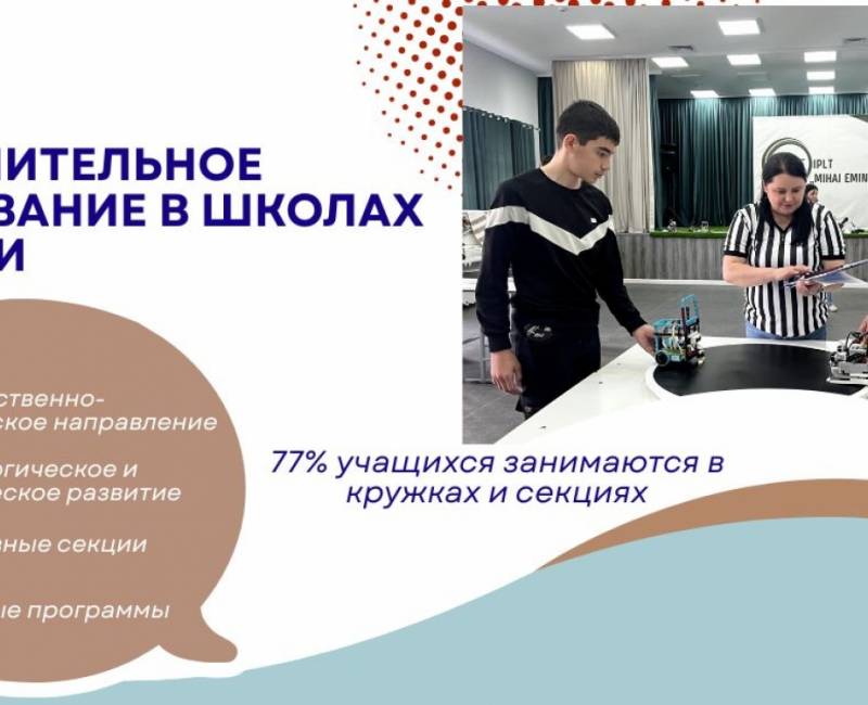 ДОПОЛНИТЕЛЬНОЕ ОБРАЗОВАНИЕ В ШКОЛАХ ГАГАУЗИИ: 77% учащихся занимаются в кружках и секциях
