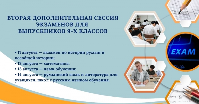 ВТОРАЯ ДОПОЛНИТЕЛЬНАЯ СЕССИЯ ЭКЗАМЕНОВ ДЛЯ ВЫПУСКНИКОВ 9-Х КЛАССОВ