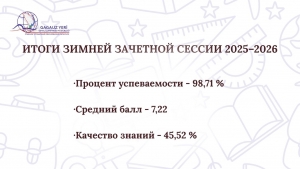 ИТОГИ ЗИМНЕЙ ЗАЧЕТНОЙ СЕССИИ 2025&ndash;2026